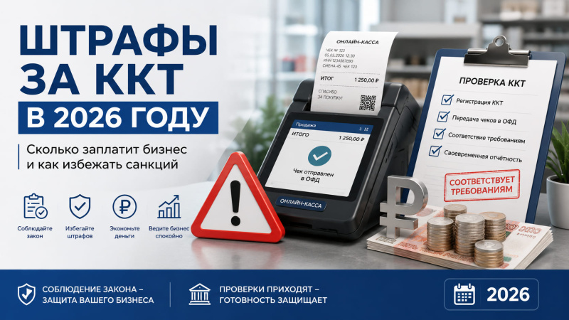 Штрафы за нарушения при работе с онлайн-кассой в 2026 году: сколько заплатит бизнес и как избежать санкций