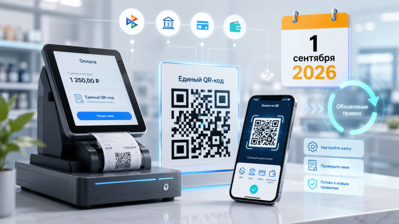 Единый QR-код с 1 сентября 2026: что изменится в приёме платежей и как подготовить кассу