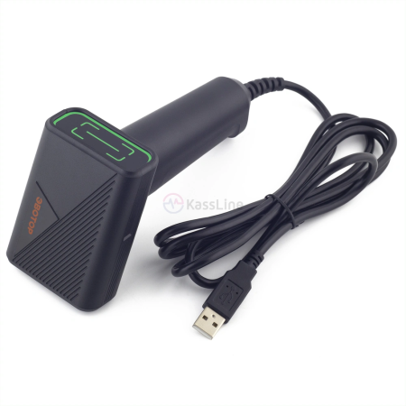 Проводной сканер штрих-кода ЭвоСкан 012D (2D, черный, без подставки, 1.6м кабель)