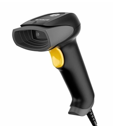 Проводной сканер штрих-кода SPACE MEGA LITE (2D, черный, без подставки, 2м кабель) фото