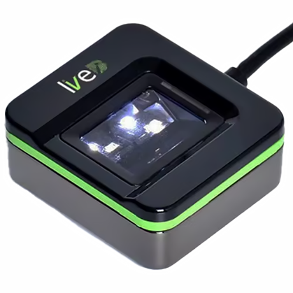 Настольный биометрический USB считыватель отпечатков пальцев ZKTeco SLK20R фото