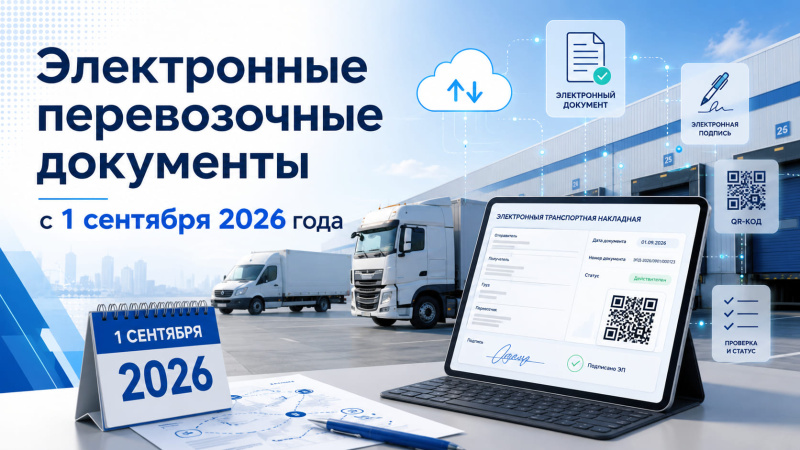 Электронные перевозочные документы с 1 сентября 2026 года: что нужно сделать бизнесу