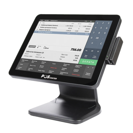 Сенсорный терминал POSCenter POS101 (15", P-CAP, WB-J6412, 8GB/M.2 SSD 256GB, RJ11 24V, MSR, без ОС)