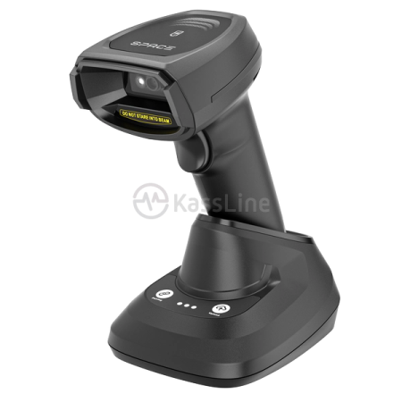 Беспроводной сканер штрих-кода SPACE 2024RC (2D, черный, USB, Bluetooth, с подставкой Cradle)