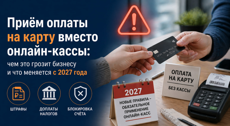 Приём оплаты на карту вместо онлайн-кассы: чем это грозит бизнесу и что меняется с 2027 года
