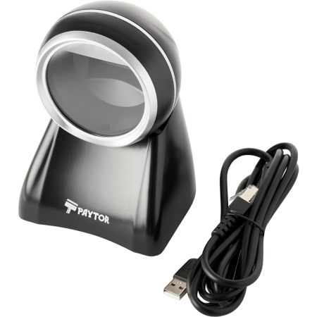Стационарный сканер штрих-кода PayTor GS-1118 (2D, черный, USB) фото