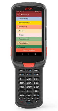 Терминал сбора данных АТОЛ Smart.Pro (полный/4.5"/Android 9/3GB/32GB/2D SE4850 дальнобойный/WIFI/BT/4G/GPS/NFC/Camera/IP67/6000mAh) фото