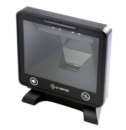 Стационарный сканер штрих-кода G-SENSE DS8000 (2D, USB, черный, 1.8м кабель) фото