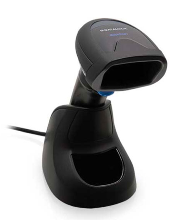 Проводной сканер штрих-кода Datalogic QuickScan QD2590 (2D, черный, с подставкой) фото