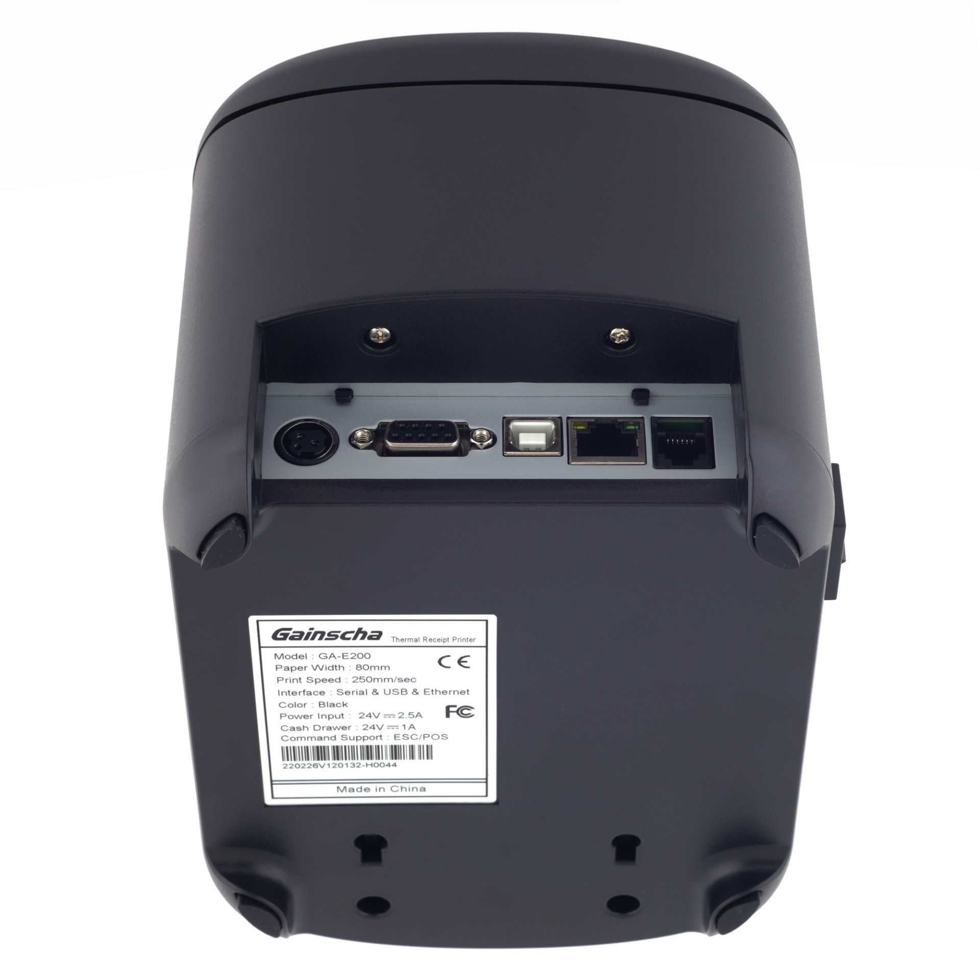 Чековый принтер GPrinter GA-E200 (203 dpi, черный, термопечать, USB/RS-232/Ethernet, с автоотрезчиком) №7