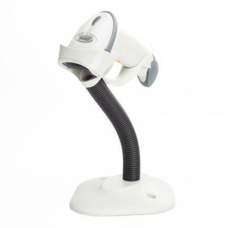 Проводной сканер штрих-кода Zebra (Motorola) Symbol LS2208 (1D, USB, серый, с подставкой Cradle) фото