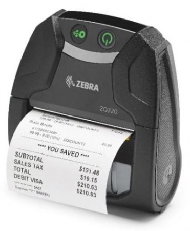 Мобильный принтер этикеток Zebra ZQ320 (203 dpi, Outdoor, USB/Bluetooth, арт. ZQ32-A0E02TE-00) фото