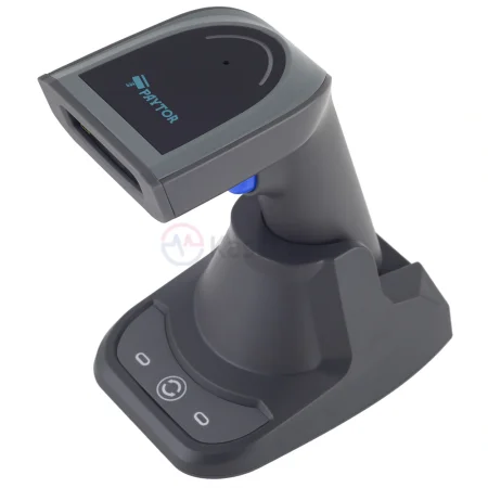 Беспроводной сканер штрих-кода PayTor FL-2007 (2D, серый, USB, Bluetooth, с подставкой Cradle) фото