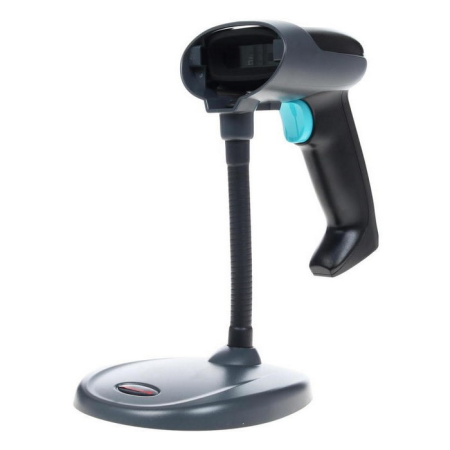 Проводной сканер штрих-кода Honeywell HH400 Б/У (2D, черный, с подставкой)