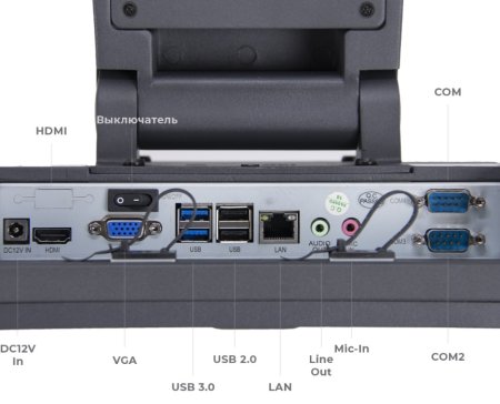 Сенсорный терминал POScenter JAM (15", P-CAP, Intel Celeron J1900, 4GB/64GB, MSR, Windows 10 IoT Entry) фото