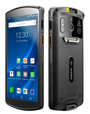 Терминал сбора данных Urovo DT50 (Android 13/SD 662/Авто держатель/Авто штекер 12V/Защитный чехол для АКБ 6000/Стилус) фото