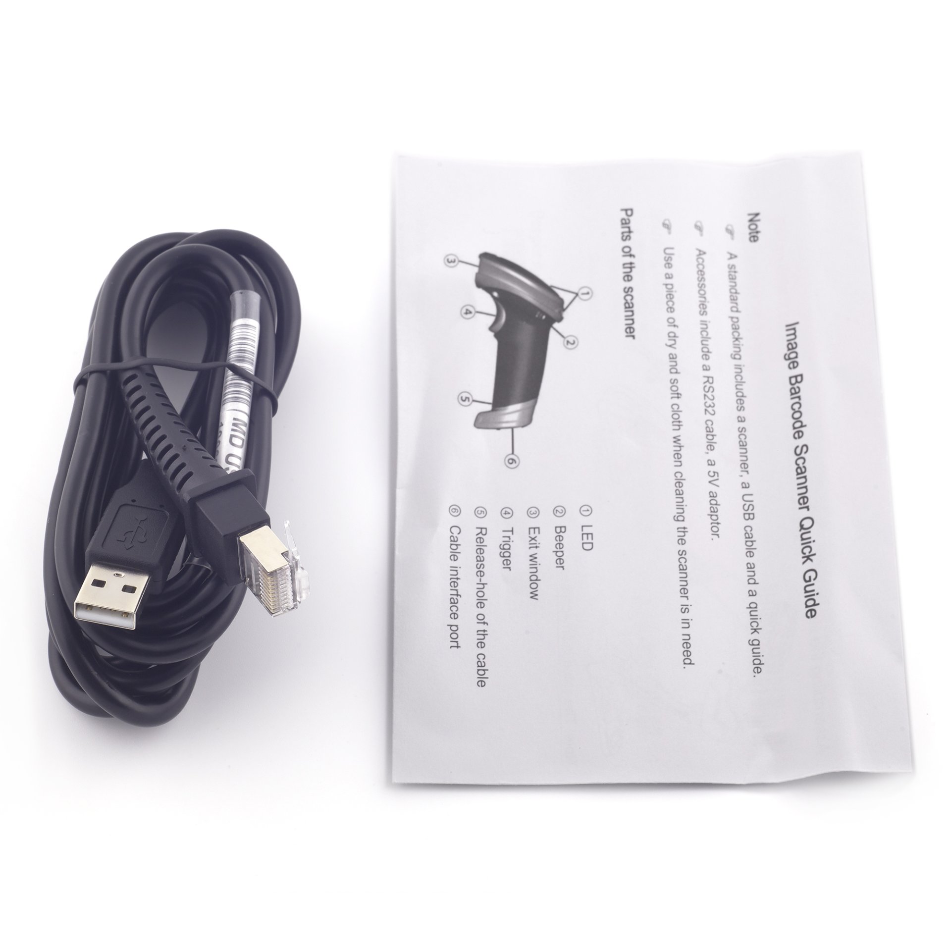 Проводной сканер штрих-кода Mindeo MD6600-SR (2D, серый, без подставки) №6