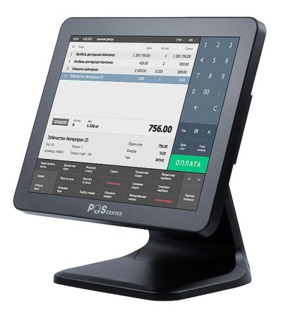 Сенсорный терминал POScenter Atlas Pro (15", P-CAP, Intel Celeron N97, 8GB/SSD 128GB, V1 стенд, без MSR, без ОС) фото