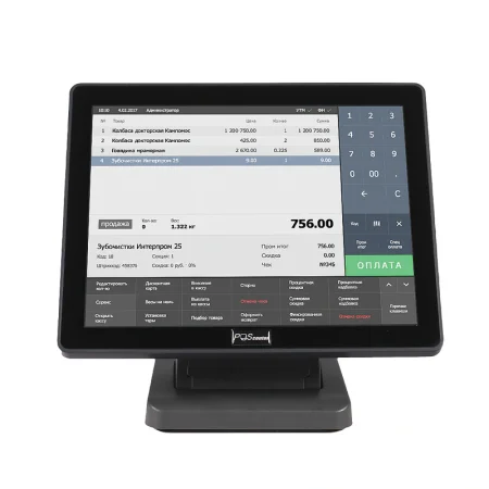 POS-монитор сенсорный POScenter EVA-150 Pro (15", P-CAP, TFT LCD, 1024х768, VGA, HDMI, черный) фото