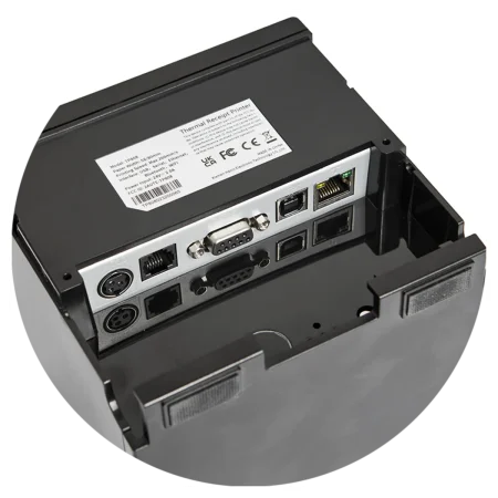 Чековый принтер iDPRT TP808 (203 dpi, черный, термопечать, USB/RS-232/Ethernet + звонок) фото