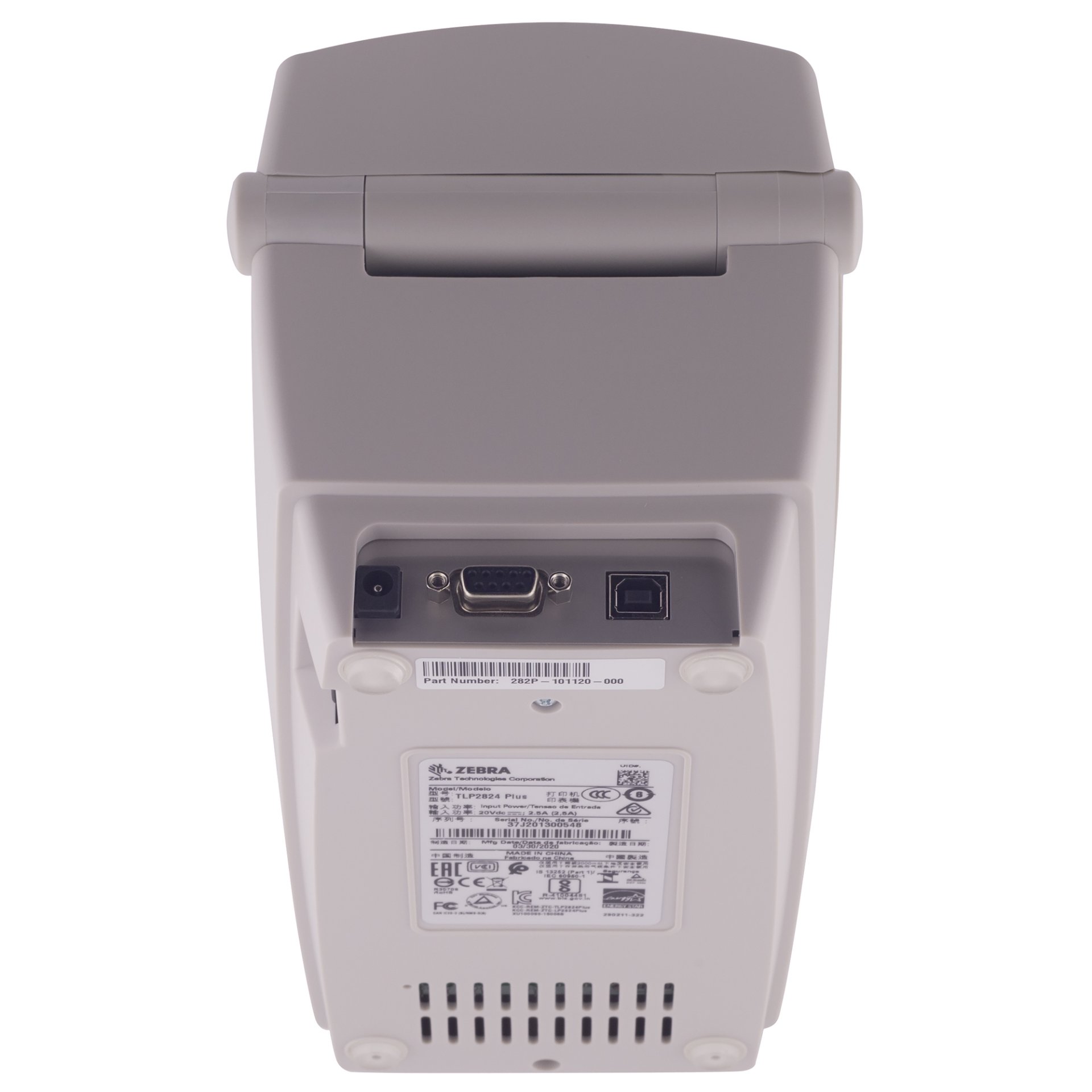 Термотрансферный принтер этикеток Zebra TLP 2824 Plus (203 dpi, отрезчик, USB/RS-232, арт. 282P-101122-040) фото