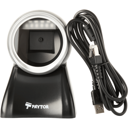 Стационарный сканер штрих-кода PayTor GS-1118 (2D, черный, USB) фото