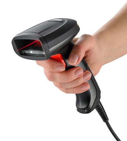 Проводной сканер штрих-кода АТОЛ SB5100 (2D, черный, без подставки, 2м кабель) фото