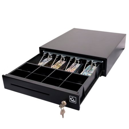 Денежный ящик Форт 4M (черный, PUSH, механический) фото