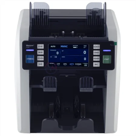 Счетчик банкнот с детектором подлинности MERTECH C-200 DOUBLE CIS MG touch screen фото