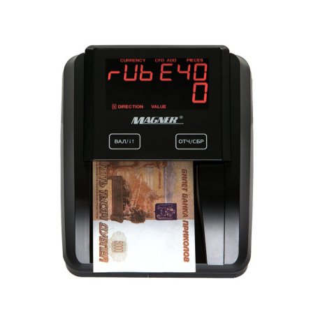 Автоматический детектор банкнот Magner 215 (черный, с АКБ, RUB/USD/EUR) фото