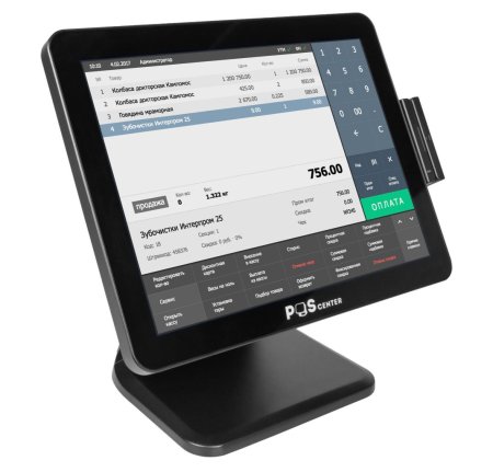 Сенсорный терминал POScenter POS200 Pro (15", P-CAP, Intel N100, 8GB/M.2 SSD 128GB, MSR, без ОС) фото