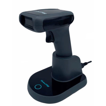 Беспроводной сканер штрих-кода GlobalPOS GP-9600B (2D, черный, с подставкой Cradle) фото