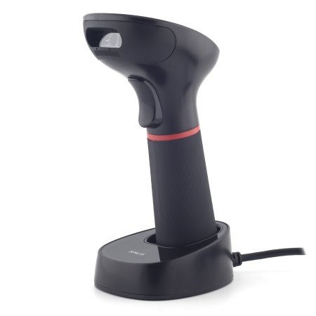 Беспроводной сканер штрих-кода SUNLUX XL-9610 Б/У (2D, черный, USB, Bluetooth, радиоканал, с подставкой Cradle) фото