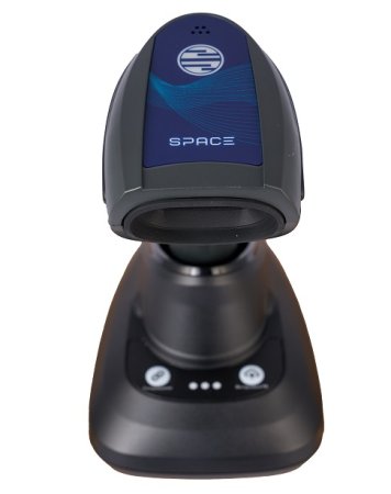 Беспроводной сканер штрих-кода SPACE X-2020RC (2D, черный, USB, Bluetooth, с подставкой Cradle) фото