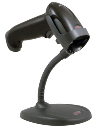 Проводной сканер штрих-кода Honeywell 1250g Lite Voyager (1D, черный, с подставкой) фото