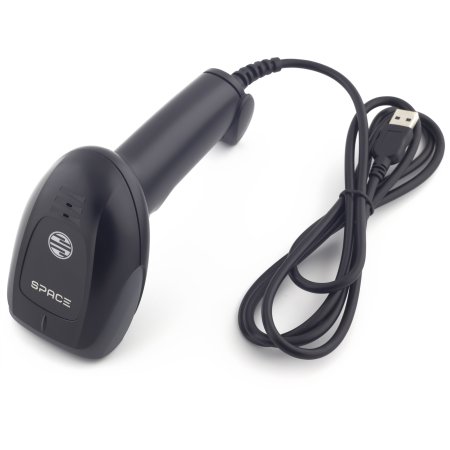 Проводной сканер штрих-кода SPACE LITE (2D, черный, без подставки, 1,5м кабель) фото