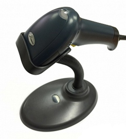 Проводной сканер штрих-кода POScenter HH 2D (2D, черный, с подставкой) фото