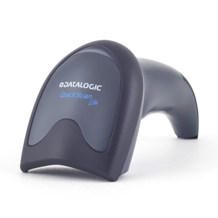 Проводной сканер штрих-кода Datalogic QuickScan lite QW2100 (1D, серый, с подставкой) фото