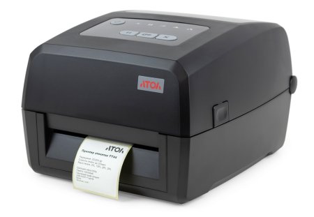 Термотрансферный принтер этикеток АТОЛ ТТ44 (300 dpi, OTG, LCD, USB/USB-host/RS-232/Ethernet, арт. 60113) фото