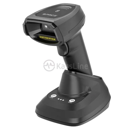 Беспроводной сканер штрих-кода SPACE 2024RC (2D, черный, USB, Bluetooth, с подставкой Cradle) фото
