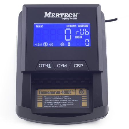 Автоматический детектор банкнот MERTECH D-20A Flash Pro (LCD, с АКБ) фото