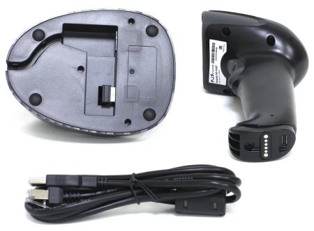 Беспроводной сканер штрих-кода POScenter SG-110-BT (2D, черный, с подставкой Cradle) фото