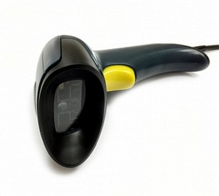 Проводной сканер штрих-кода POScenter HH 2D (2D, черный, с подставкой) фото