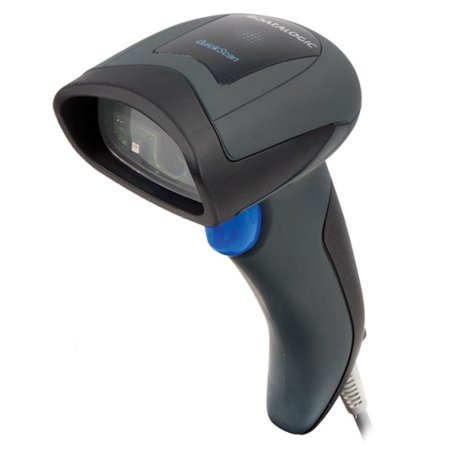 Проводной сканер штрих-кода Datalogic QuickScan QD2430 (2D, черный, с подставкой) фото