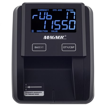 Автоматический детектор банкнот Magner 215 (черный, без АКБ, RUB/USD/EUR) фото