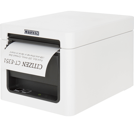 Чековый принтер Citizen CT-E351 (203 dpi, белый, термопечать, USB/RS-232, с автоотрезчиком) фото