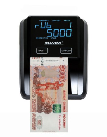Автоматический детектор банкнот Magner 215 (черный, с АКБ, RUB/USD/EUR) фото