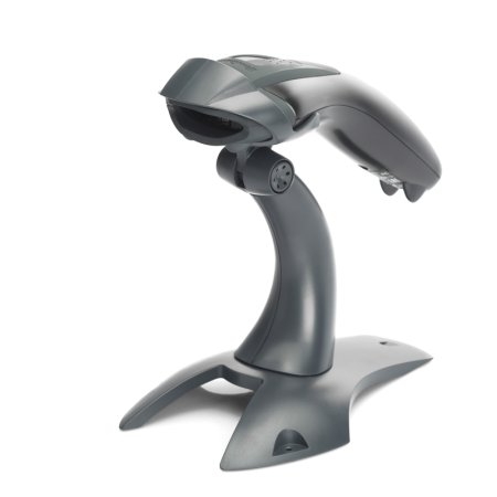 Проводной сканер штрих-кода Honeywell 1400g Voyager (2D, черный, с подставкой) фото