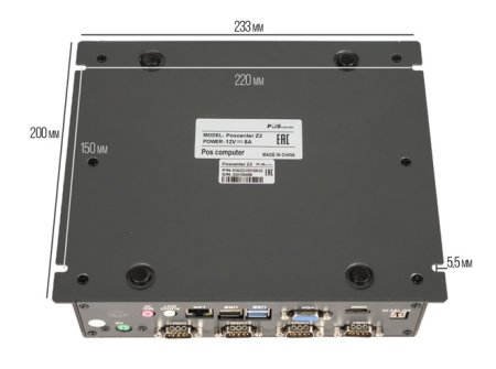 POS-компьютер POScenter Z2 V2 (Intel Celeron J4105, DDR4L 4GB/SSD 128GB, крепление VESA, без ОС) фото