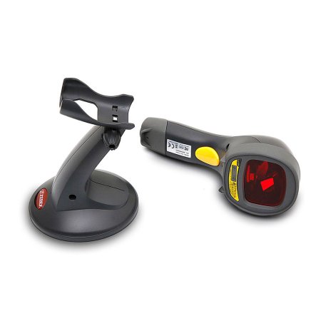 Проводной сканер штрих-кода ZEBEX Z-3060 (1D, RS-232, черный, с подставкой Cradle, 2м кабель) фото